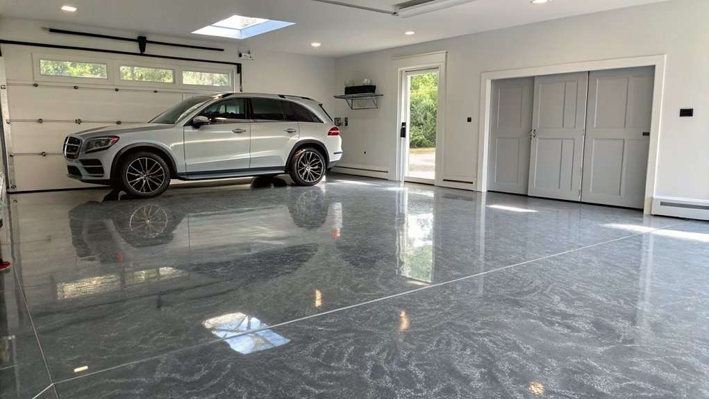 Epoxy garage floor coating providing durability and easy maintenance for busy homeowners, Garage Floor Epoxy near me