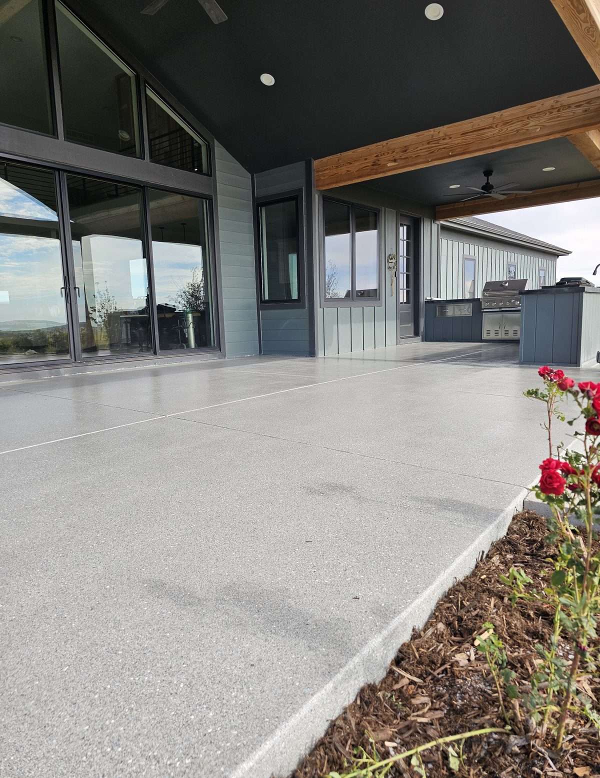 Exterior concrete coating on a Colorado patio